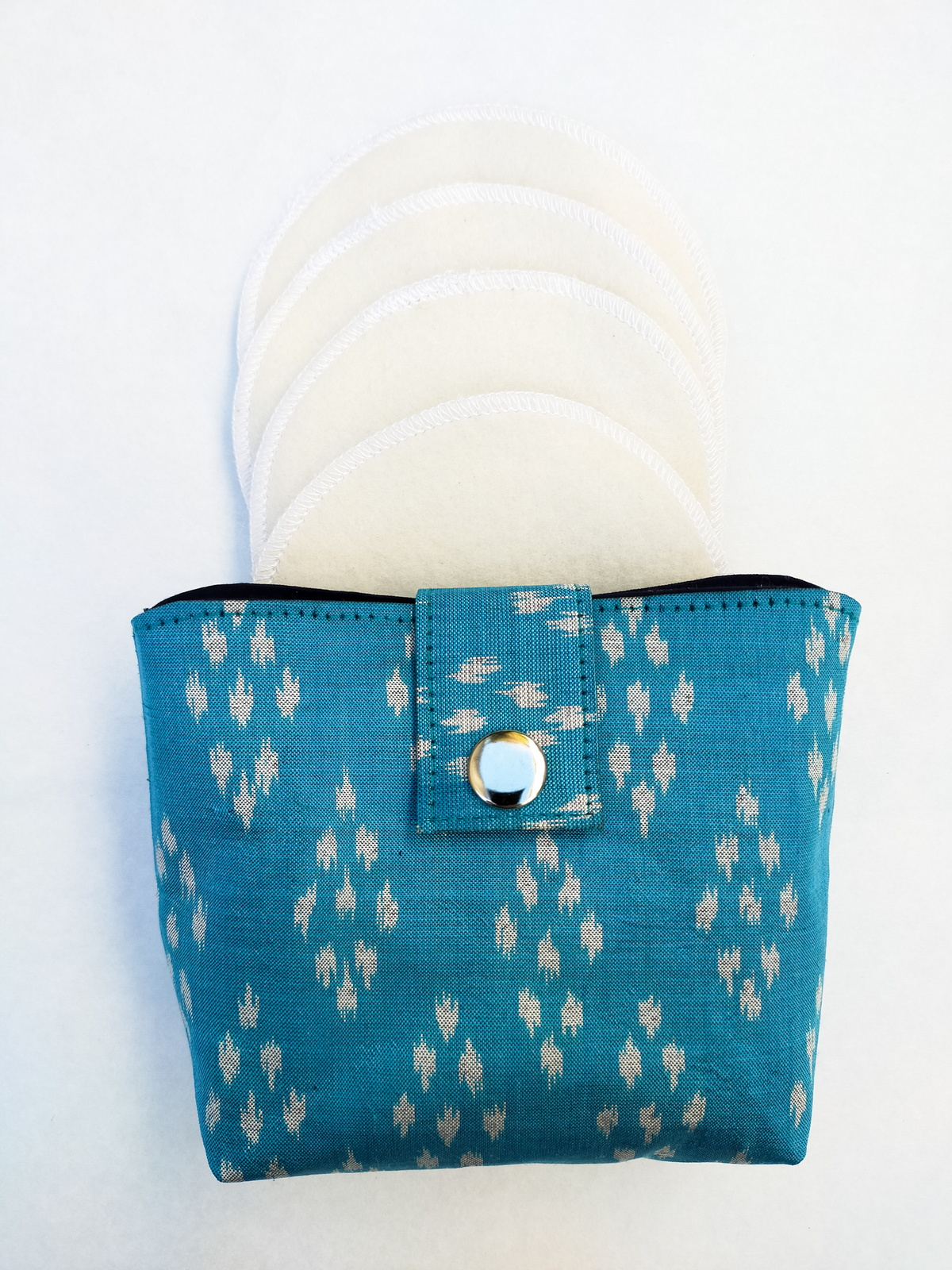 Kit nomade de cotons lavables - Soie Bleue 2