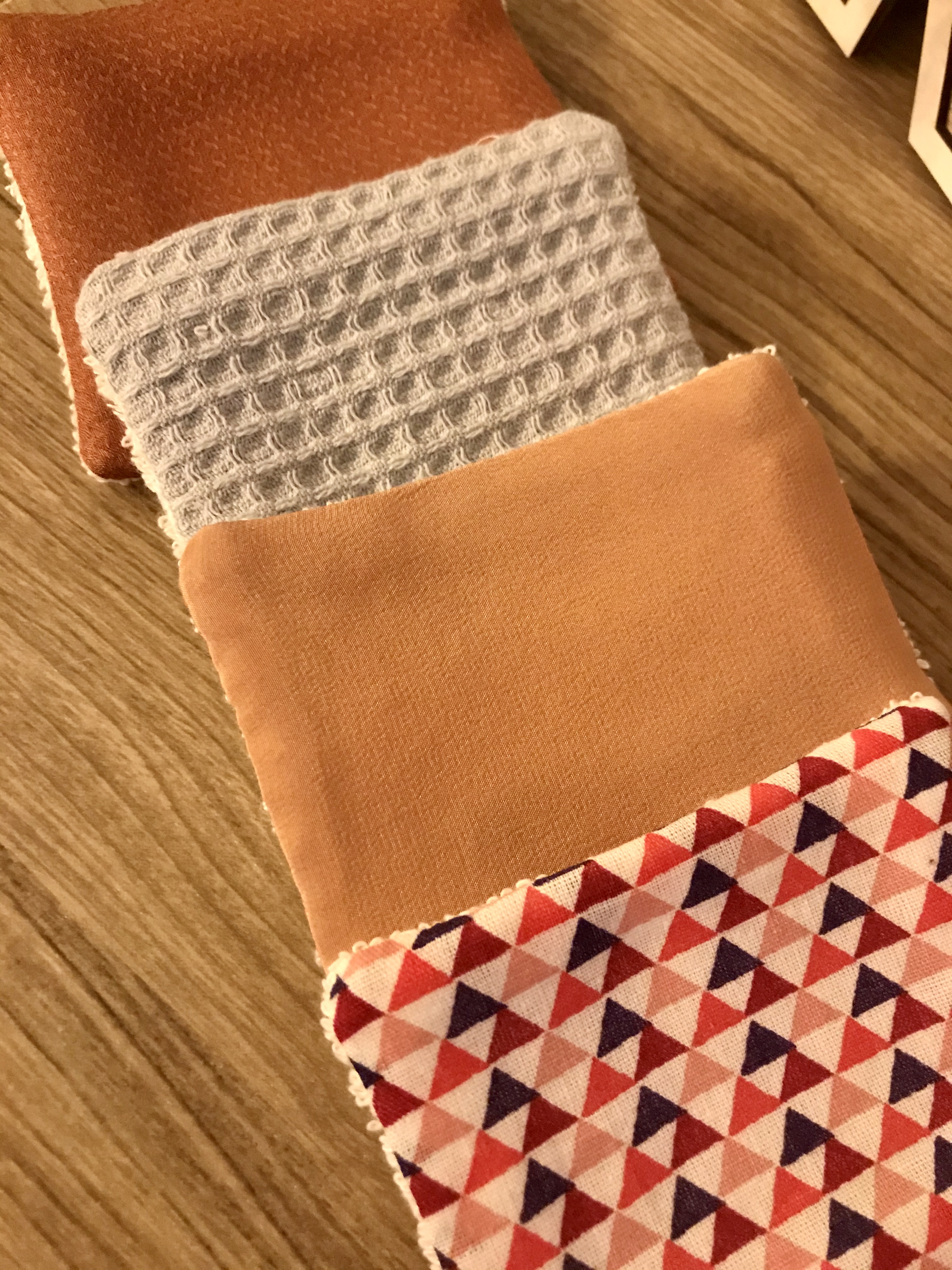 Lot de 4 cotons lavables - petits triangles  3