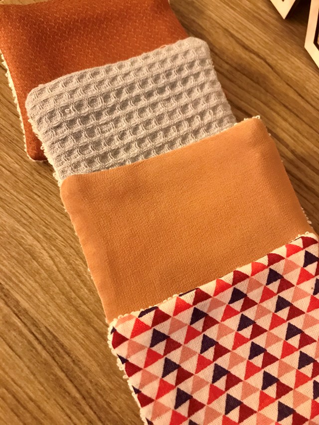 Lot de 4 cotons lavables - petits triangles  3
