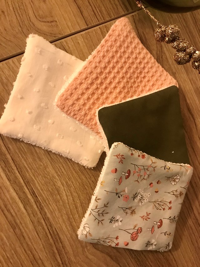 Lot de 4 cotons lavables - foret 2