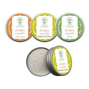 Dentifrice en poudre - Charbon / Menthe / Fraise (version enfant)