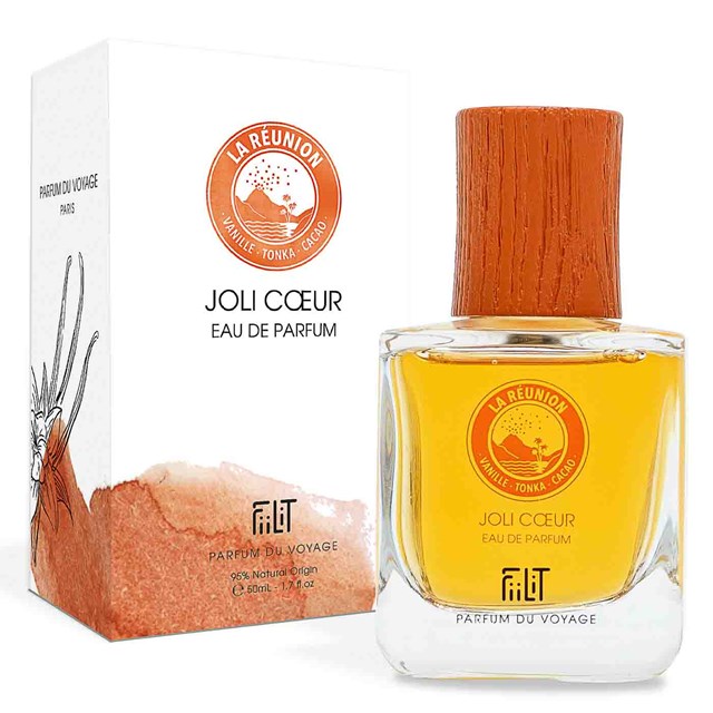 JOLI COEUR - LA RÉUNION, EAU DE PARFUM 50ML, 95% NATURELLE, VEGAN, UNISEXE, RECHARGEABLE 4