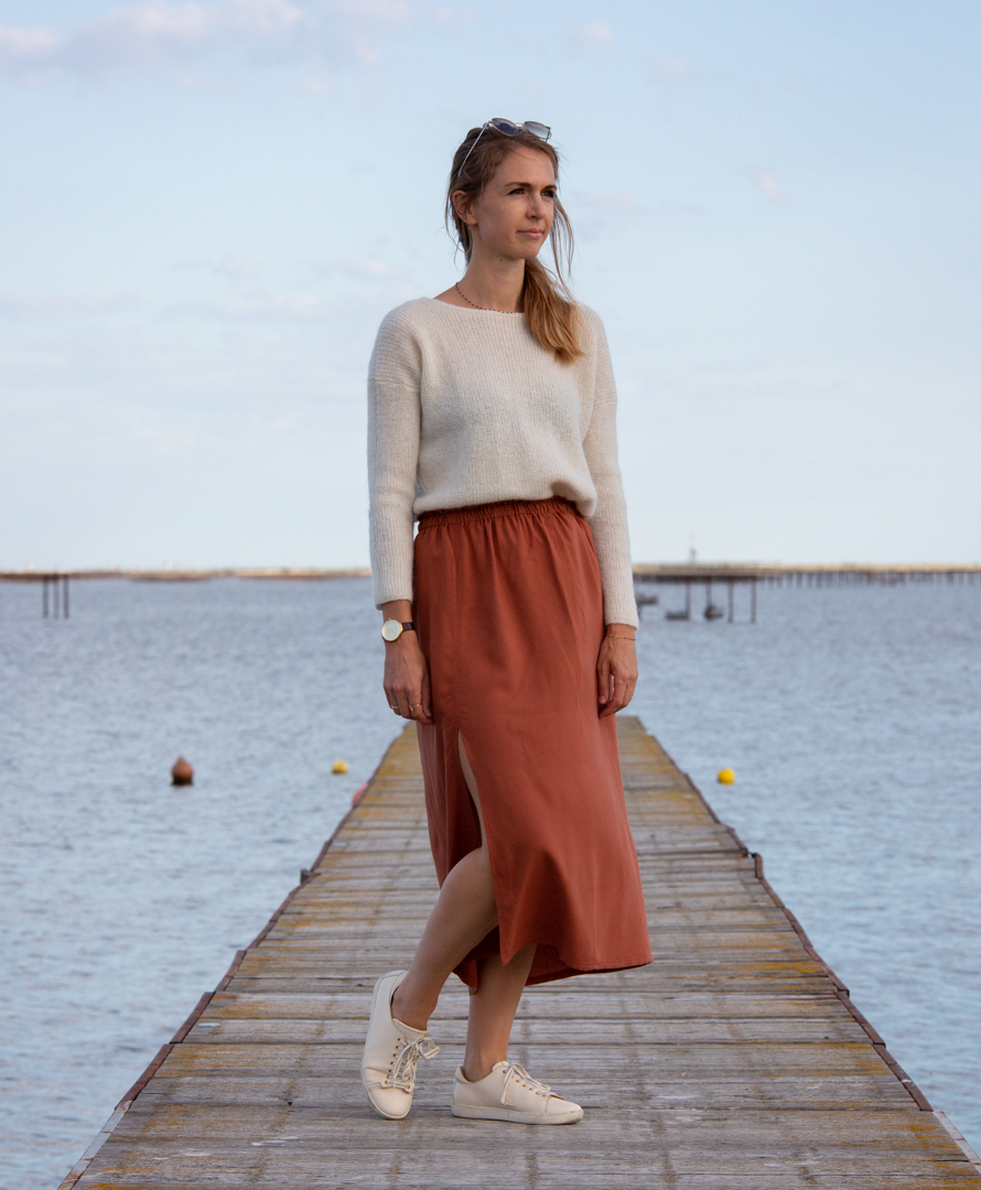 Jupe midi viscose eco vero