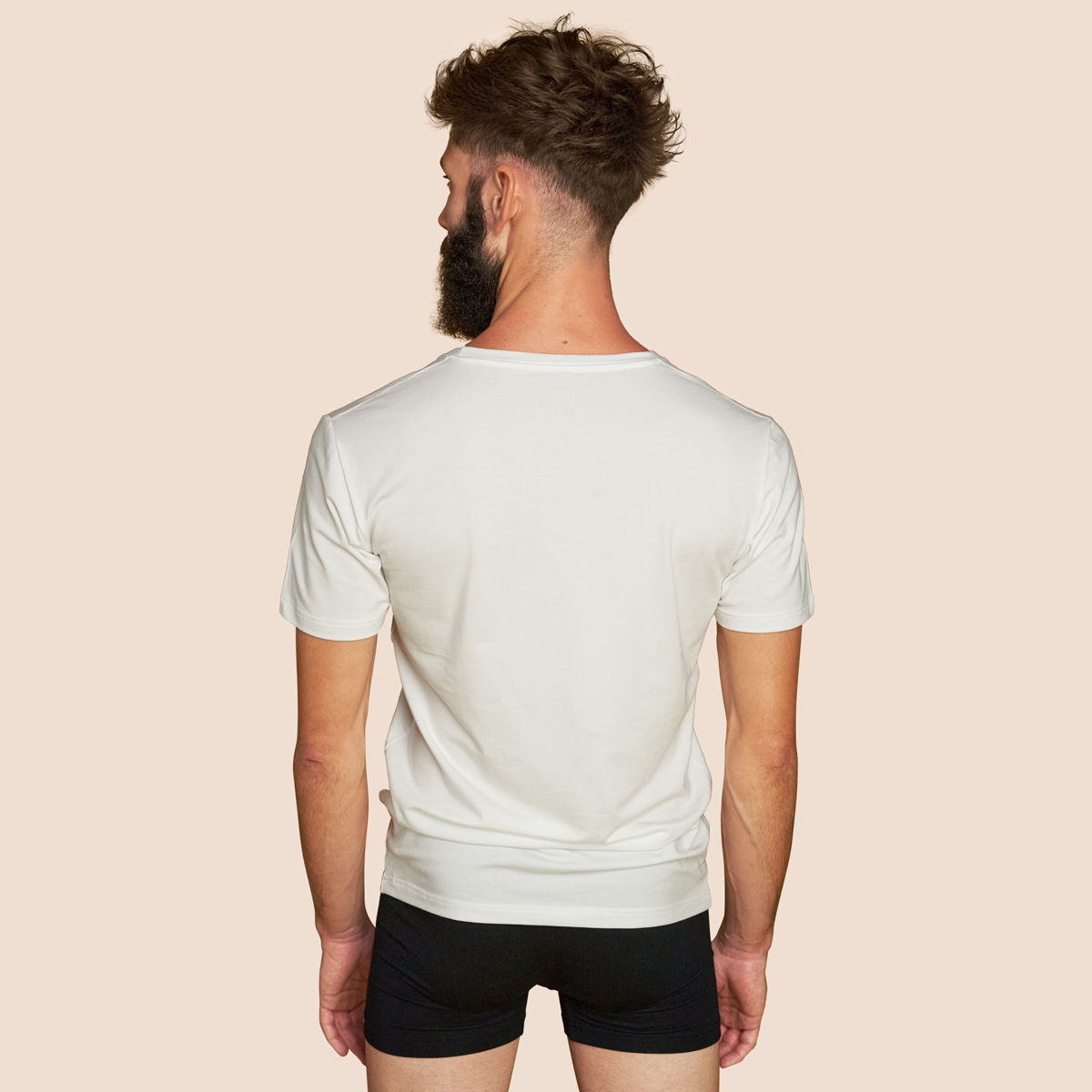 Tricot de peau hommes blanc crème