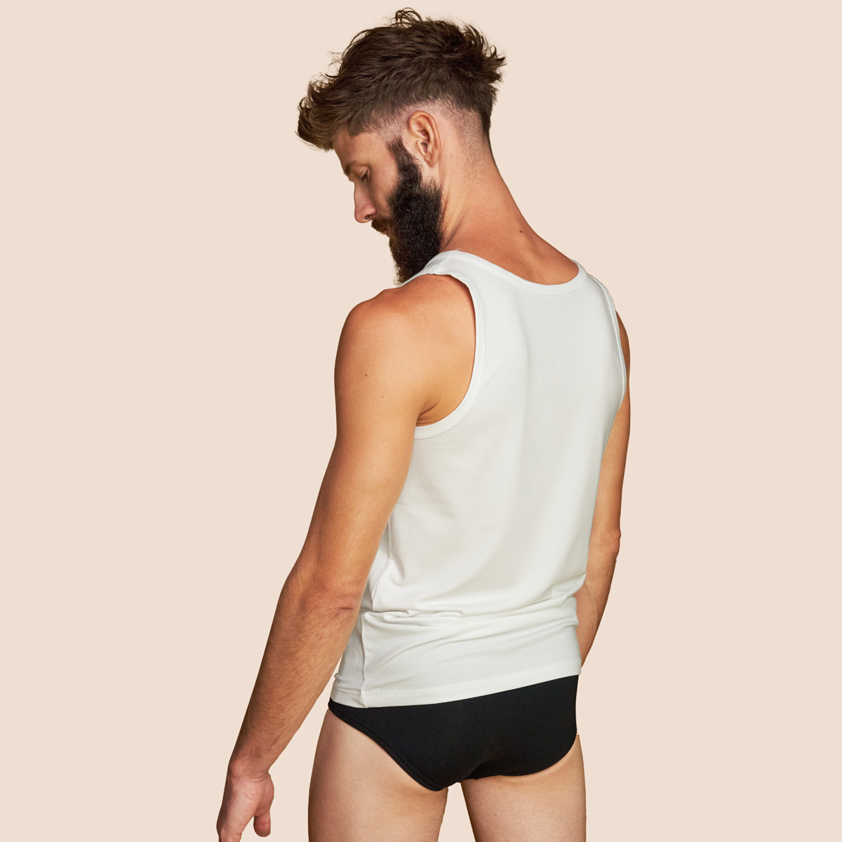 Débardeur blanc pour hommes coton pima