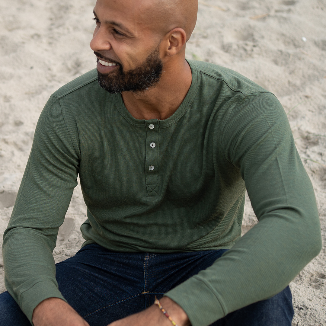 Henley vert kaki