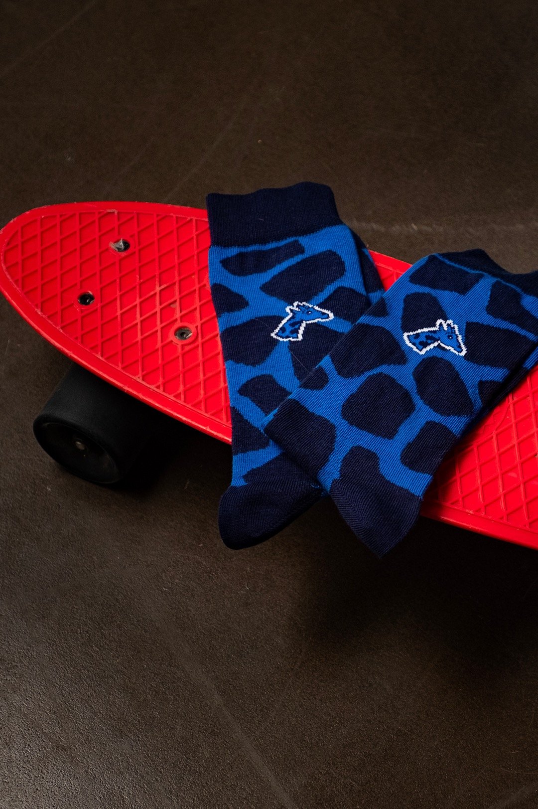 Chaussettes pour homme - girafon bleu 3