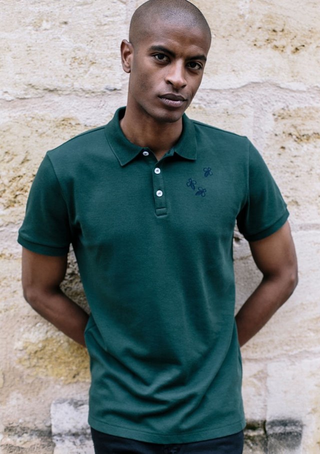 Polo ABEILLE  - Coton bio - Fibres recyclées - VERT 4