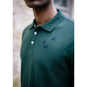 Polo ABEILLE  - Coton bio - Fibres recyclées - VERT
