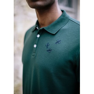 Polo ABEILLE  - Coton bio - Fibres recyclées - VERT