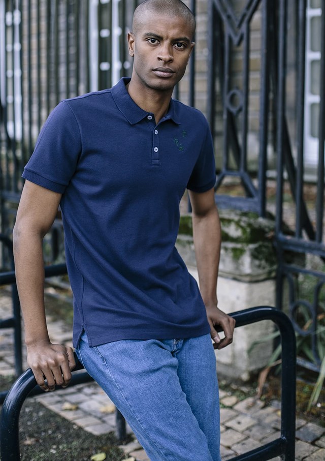 Polo ABEILLE  - Coton bio - Fibres recyclées - MARINE 3