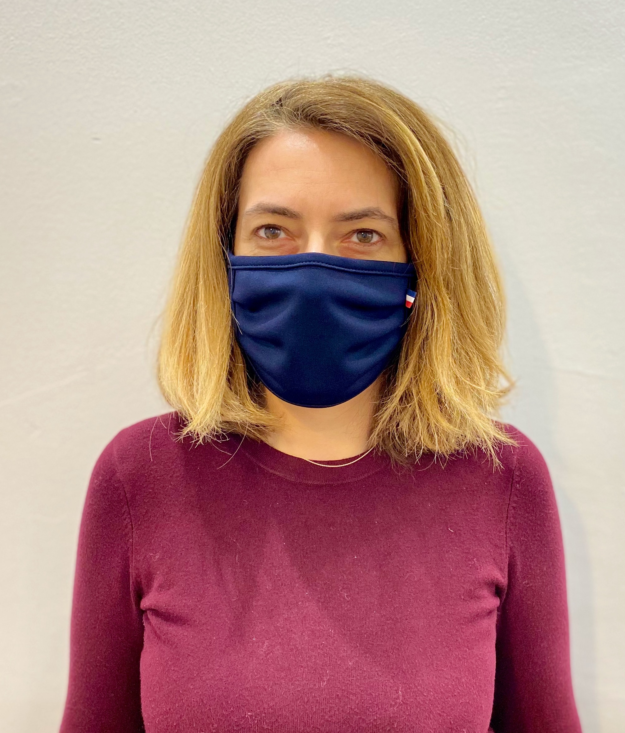 Lot de masques bleu marine taille adulte, fabrication française- Attestés cat.1 DGA // 100 lavages 4