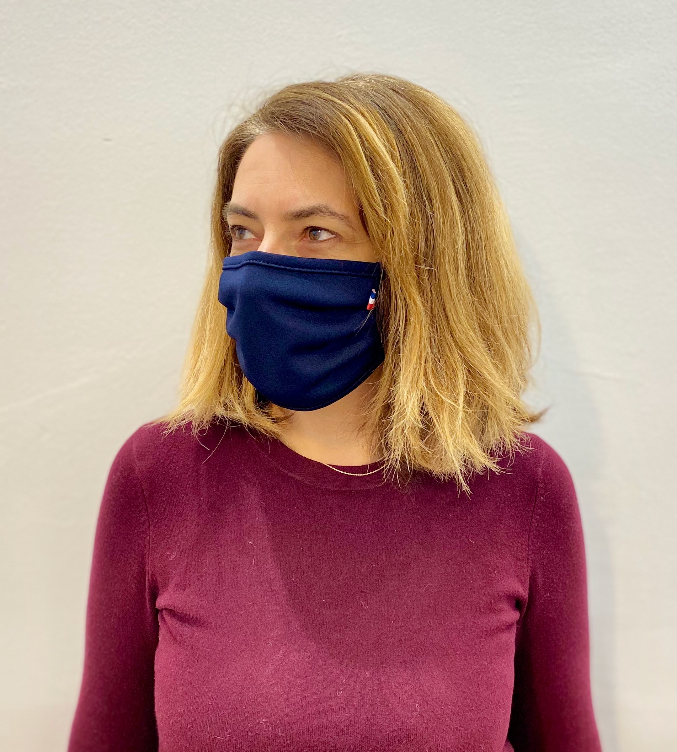 Lot de masques bleu marine taille adulte, fabrication française- Attestés cat.1 DGA // 100 lavages 2