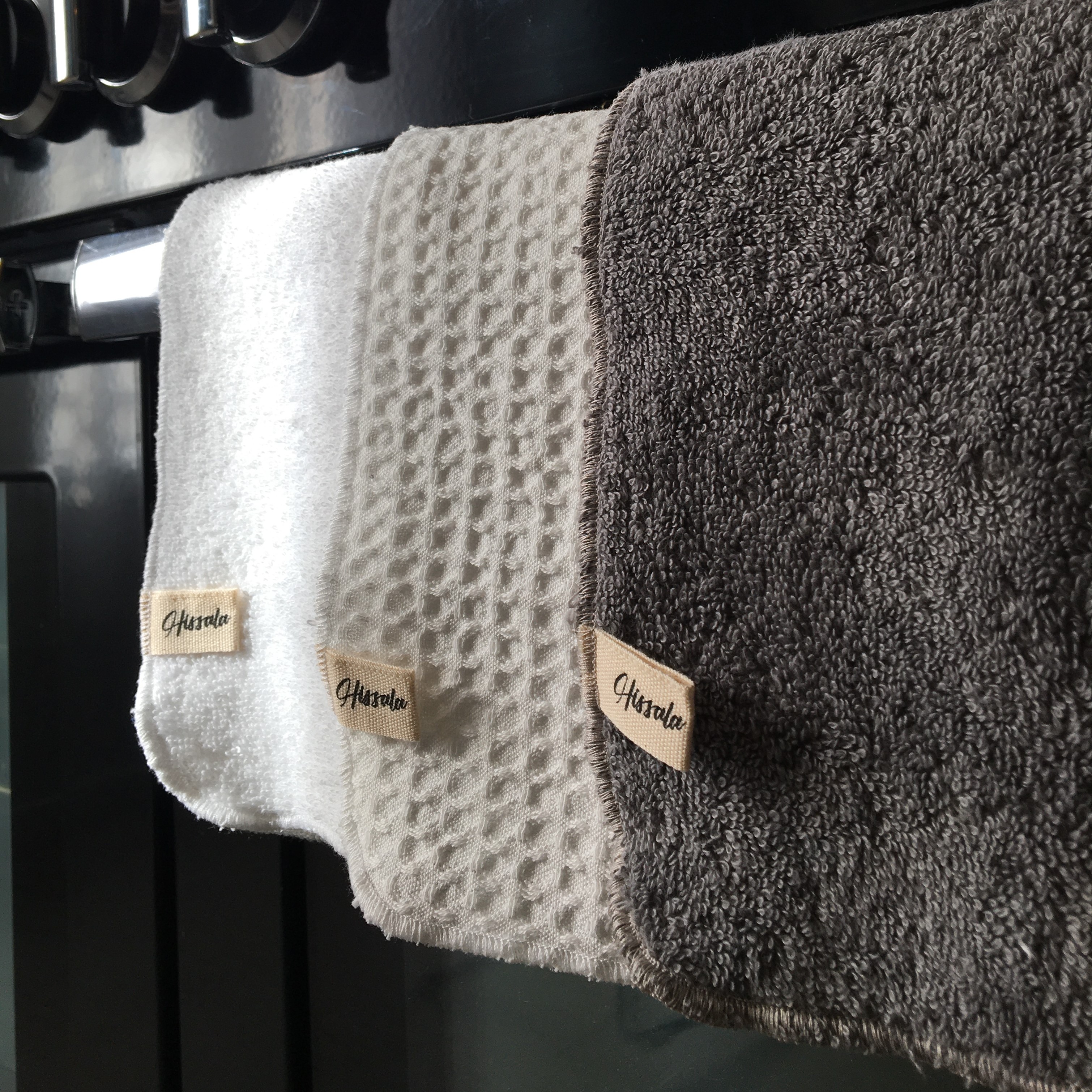 Lot de 3 essuie-tout blancs éponge de coton bio / Efficace 4