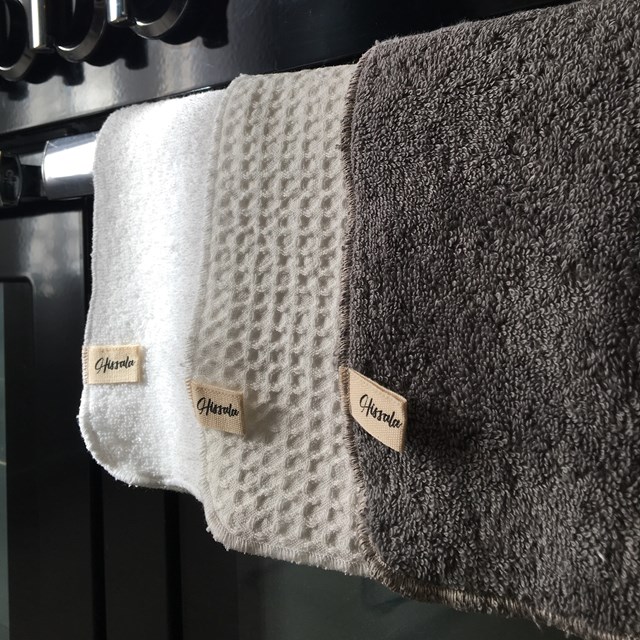 Lot de 3 essuie-tout blancs éponge de coton bio / Efficace 4