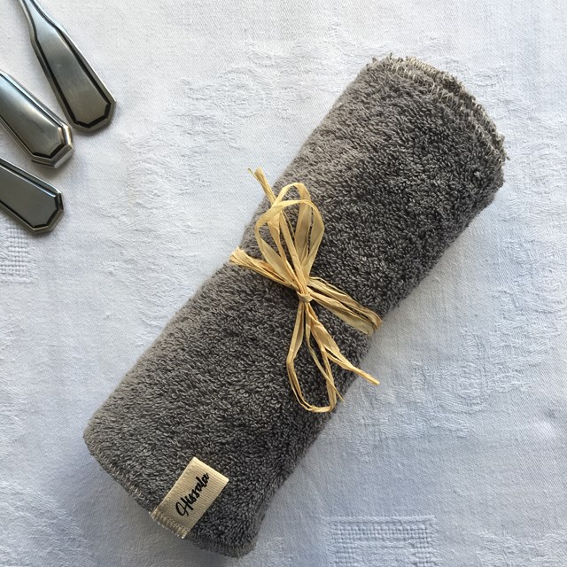 Lot de 3 essuie-tout gris éponge de coton bio / Efficace 2