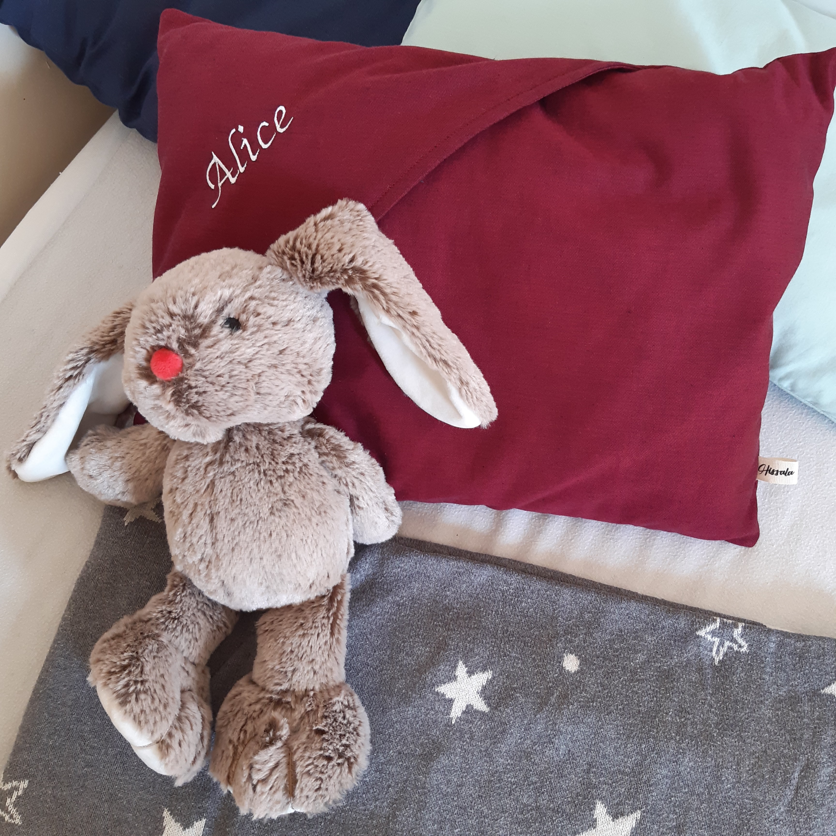 Coussin et taie à personnaliser en coton bio / Rêve d'Evasion 4