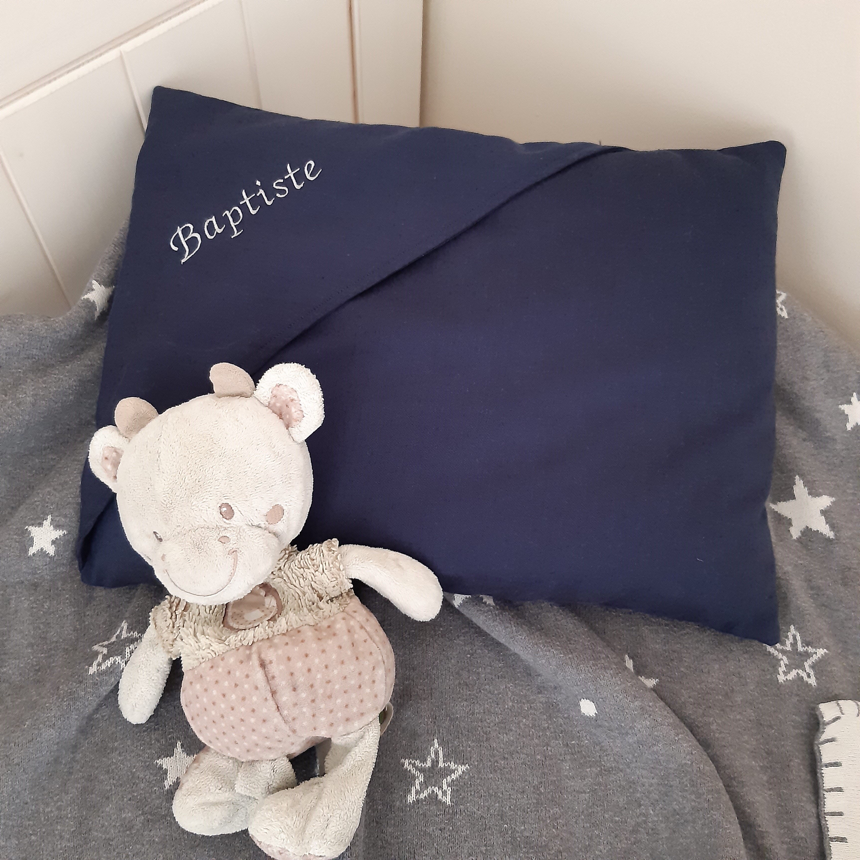 Coussin et taie à personnaliser en coton bio / Rêve d'Evasion 5