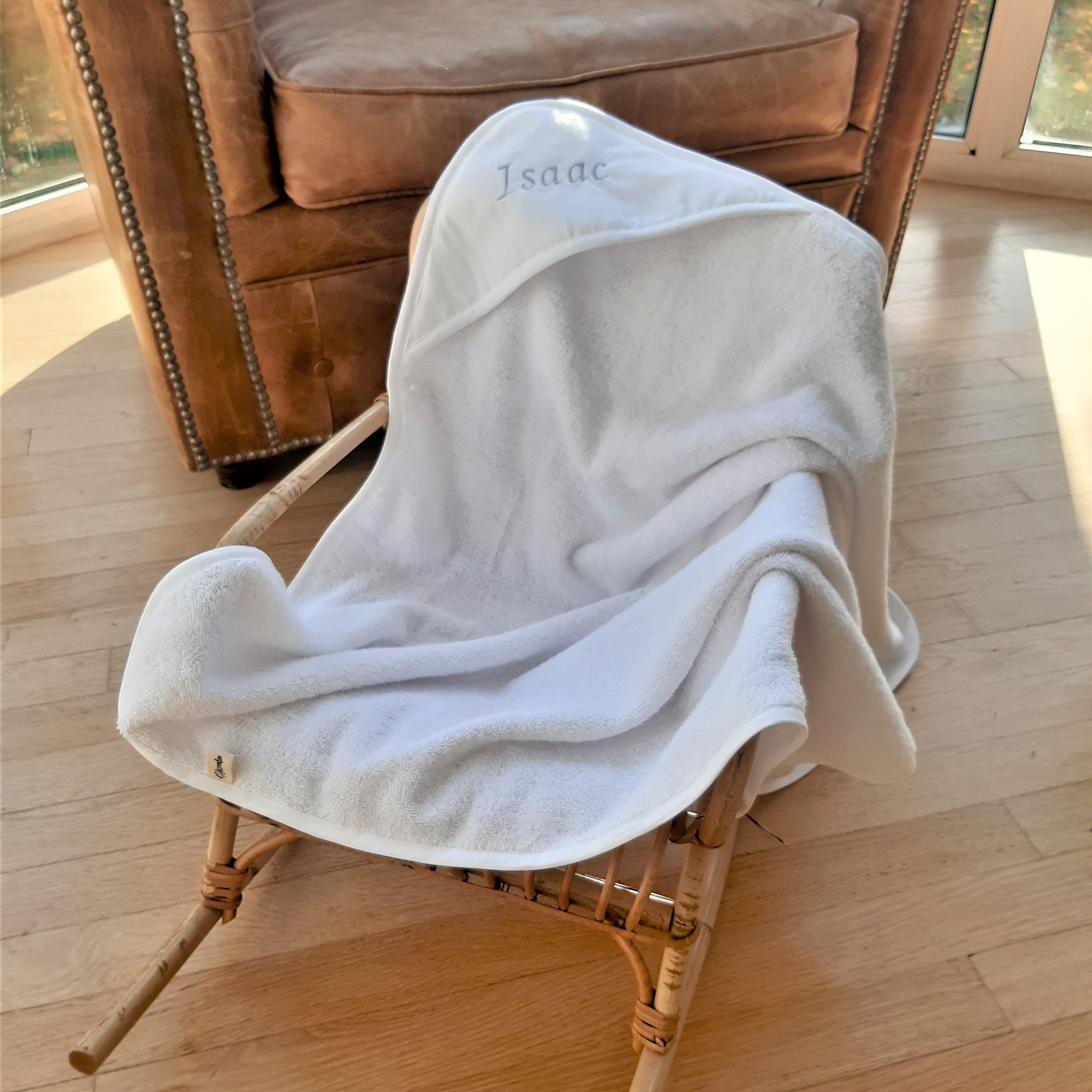 Cape de bain à personnaliser en coton bio / Intrépide 3