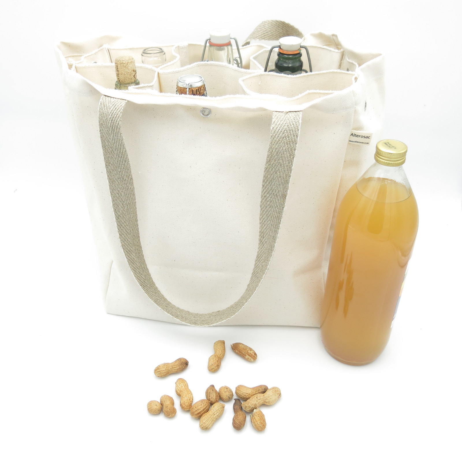 Cabas à bouteille en coton bio  2