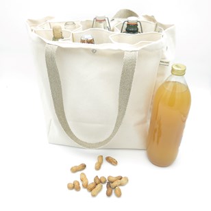 Cabas à bouteille en coton bio 