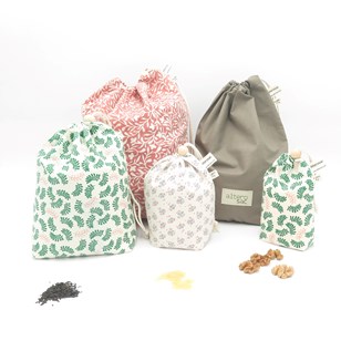 Lot de 5 sacs à vrac en coton bio