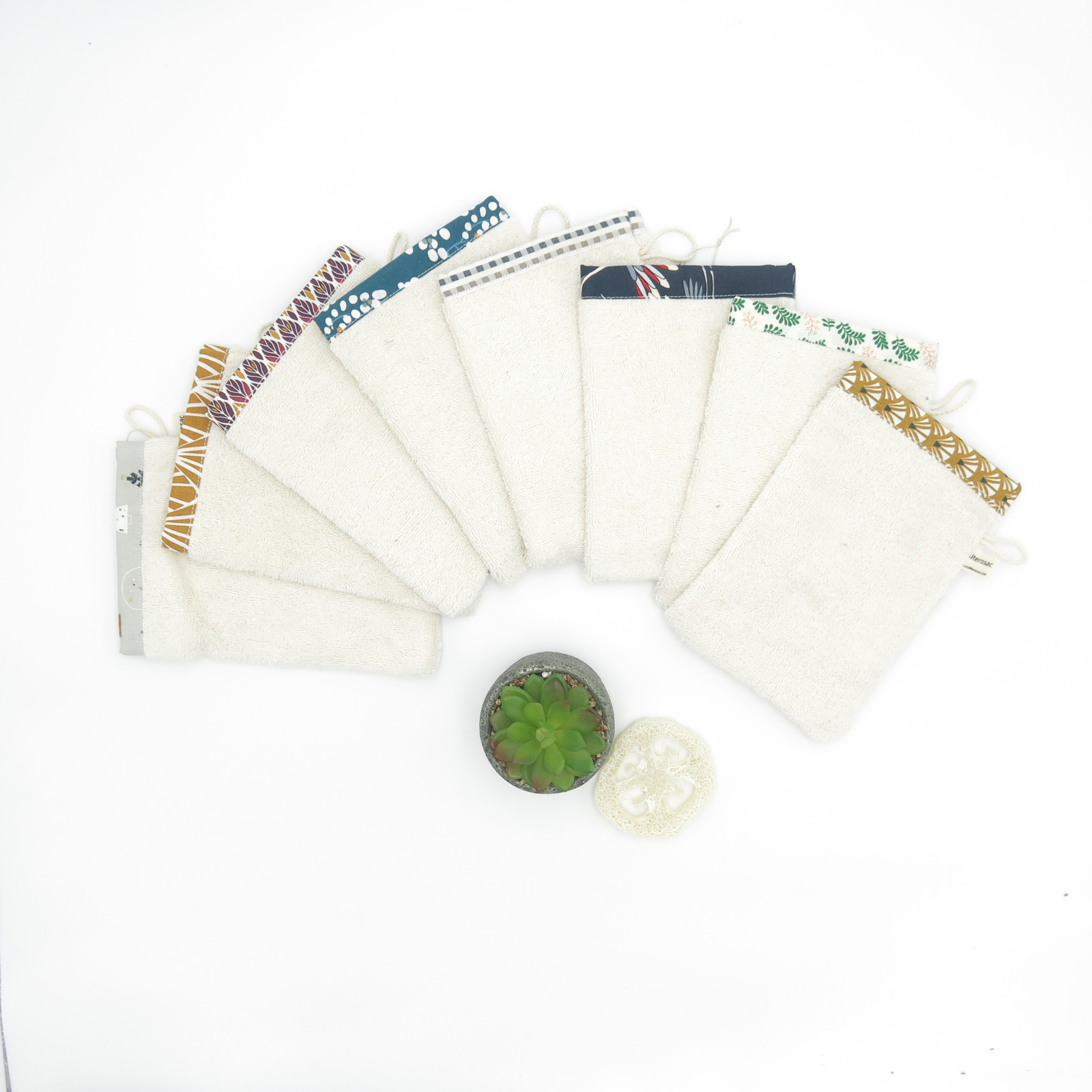 Gant de toilette en éponge de coton bio 3