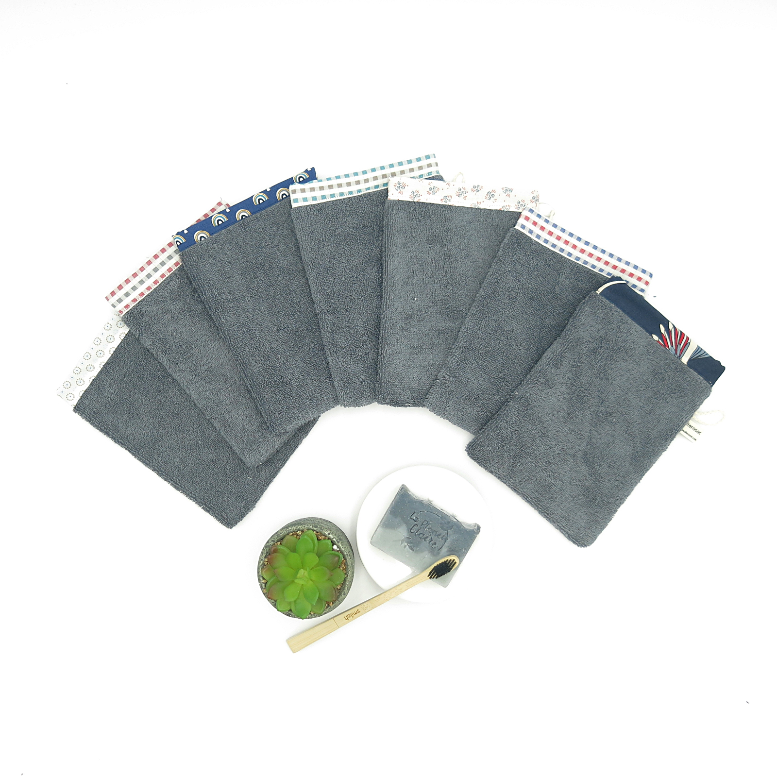 Gant de toilette en éponge de coton bio 4