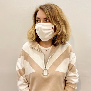 Lot de masques écru taille adulte, fabrication française- Attestés cat.1 DGA // 100 lavages