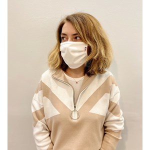 Lot de masques écru taille adulte, fabrication française- Attestés cat.1 DGA // 100 lavages