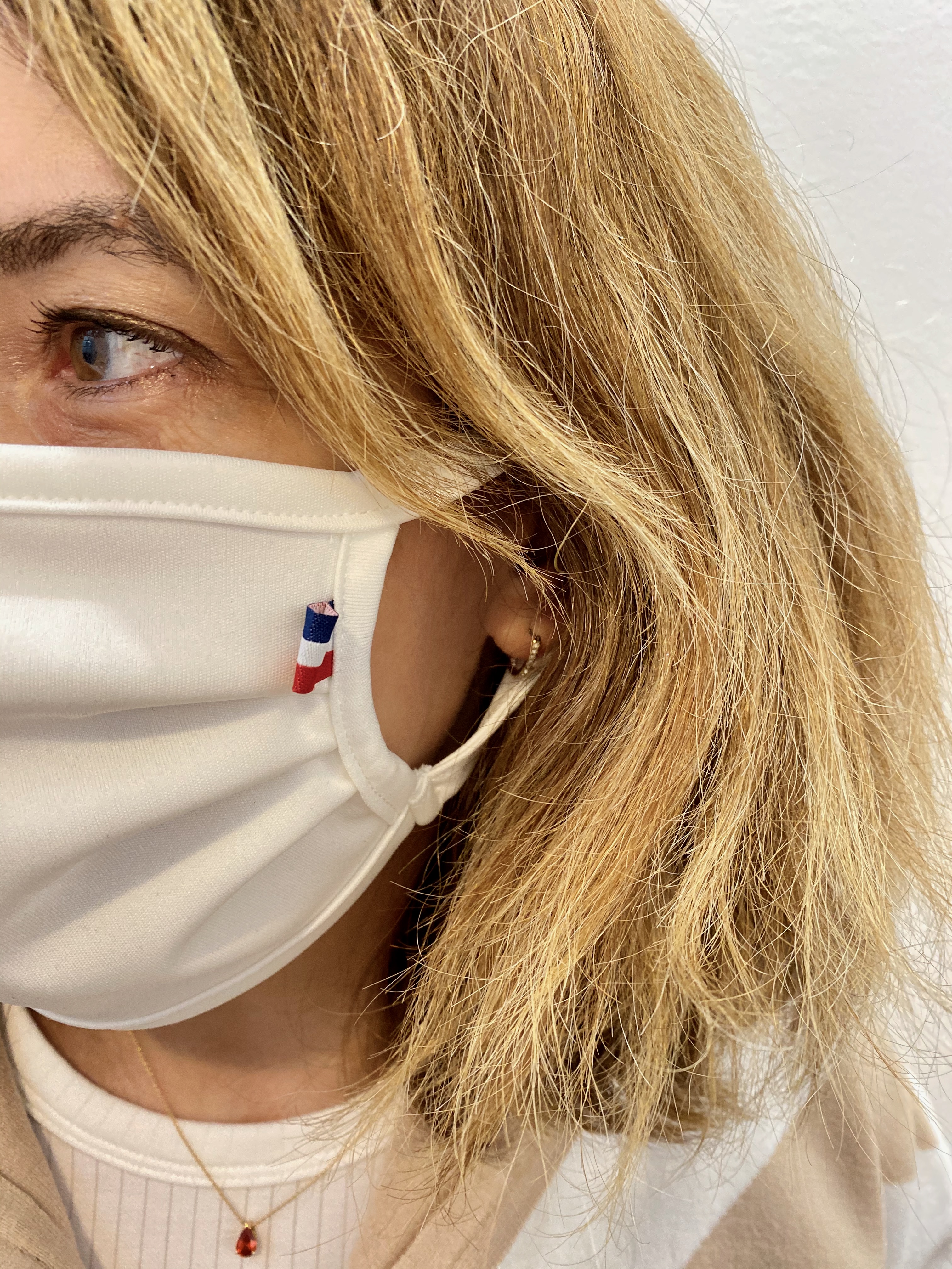 Lot de masques écru taille adulte, fabrication française- Attestés cat.1 DGA // 100 lavages 3