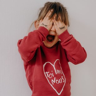 Sweat Enfant bio GOTS Coeur