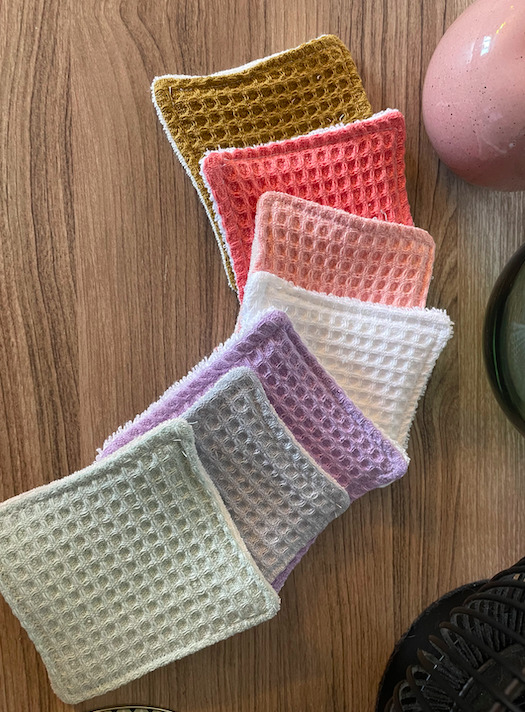 Coton lavable Nid d'abeille  2