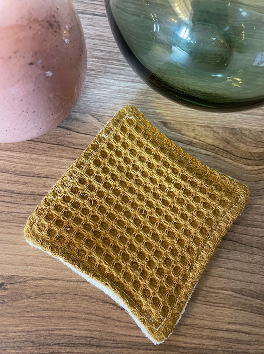 Coton lavable Nid d'abeille  9