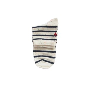 Socquettes hautes marinière en coton recyclé