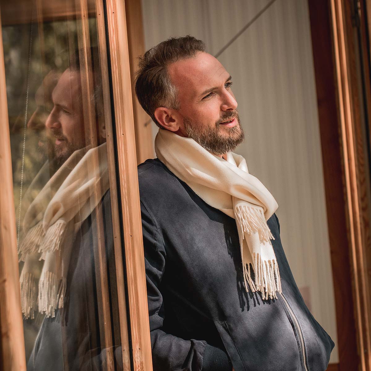 écharpe Maras homme en royal alpaga couleur naturelle