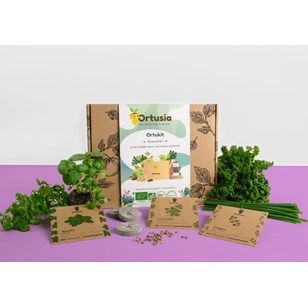 Kit potager « Aromates » 5 variétés de graines bio – pastilles de coco :