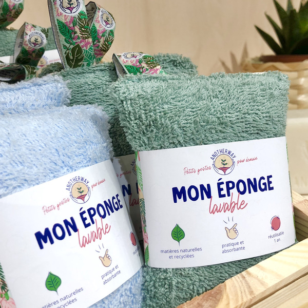 Lot de 2 éponges lavables et réutilisables 4