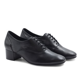 Richelieu talon cuir noir