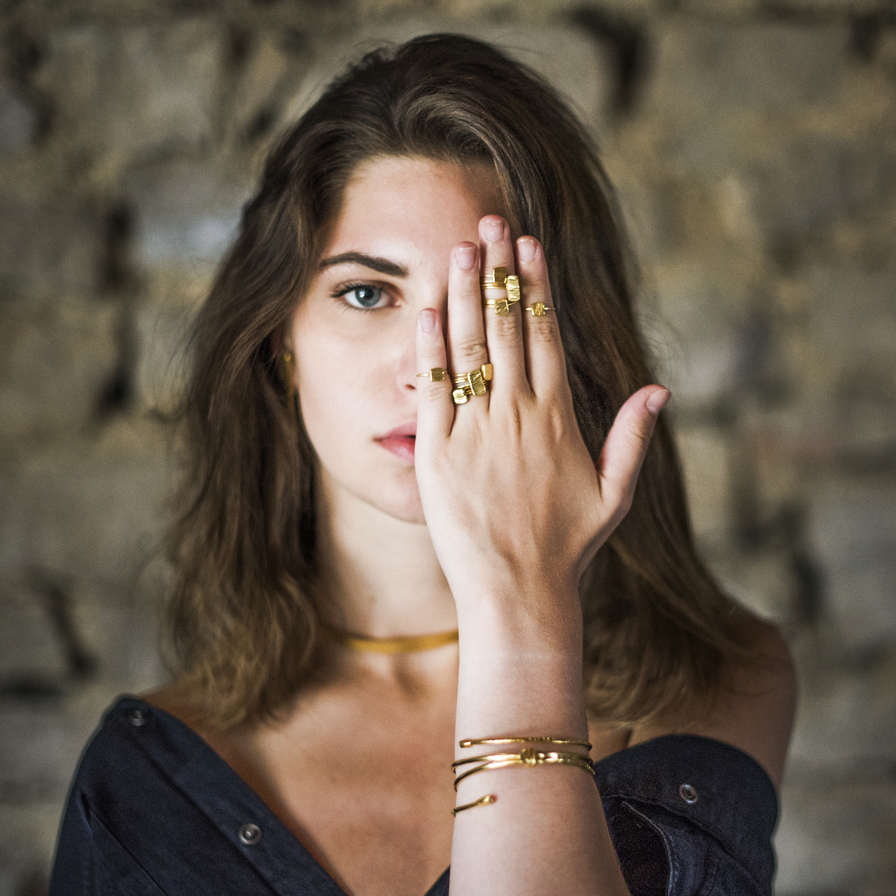 bague, dorée, brut, bresma,semainier