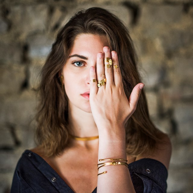 bague, dorée, brut, bresma,semainier