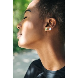 Paire de boucles d'oreilles Circle mini - Argent