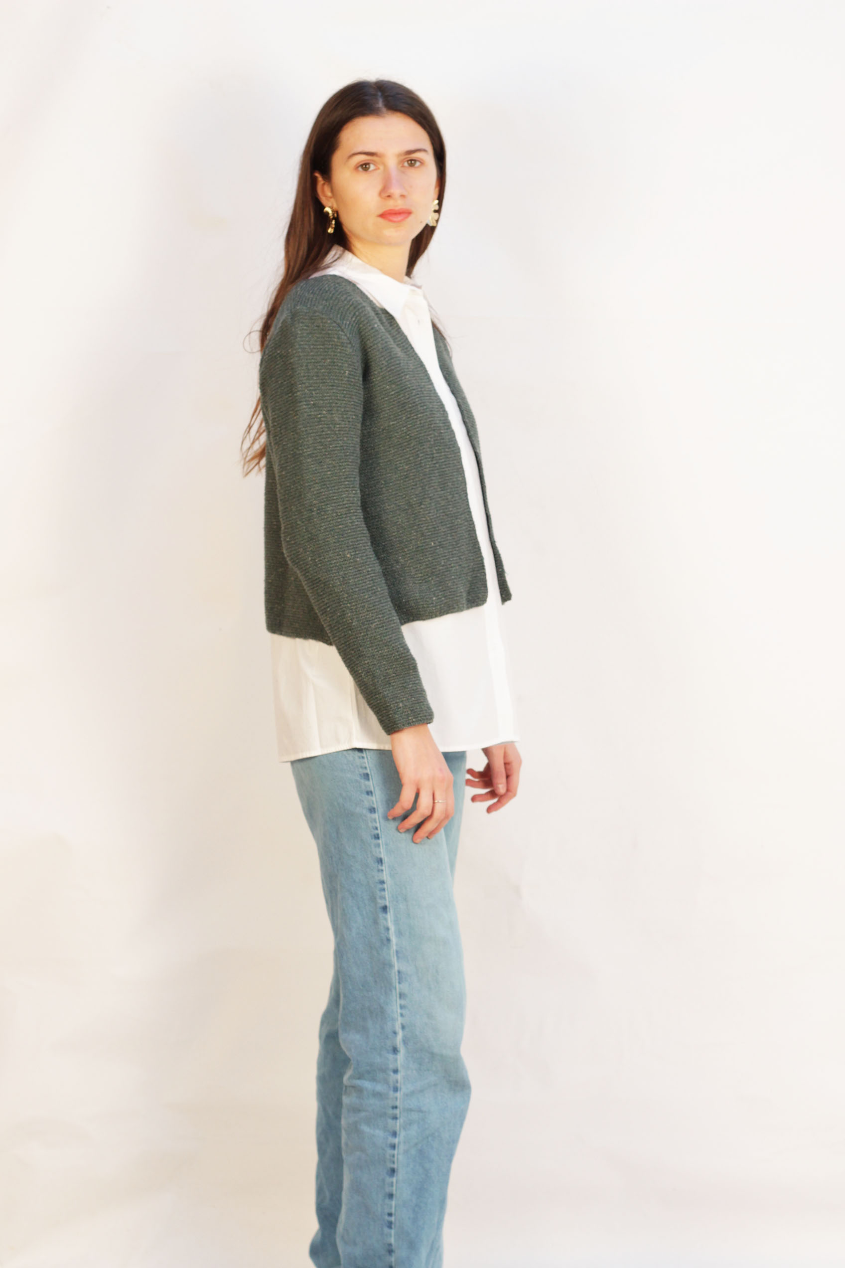 Cardigan Romarin vert de gris 9