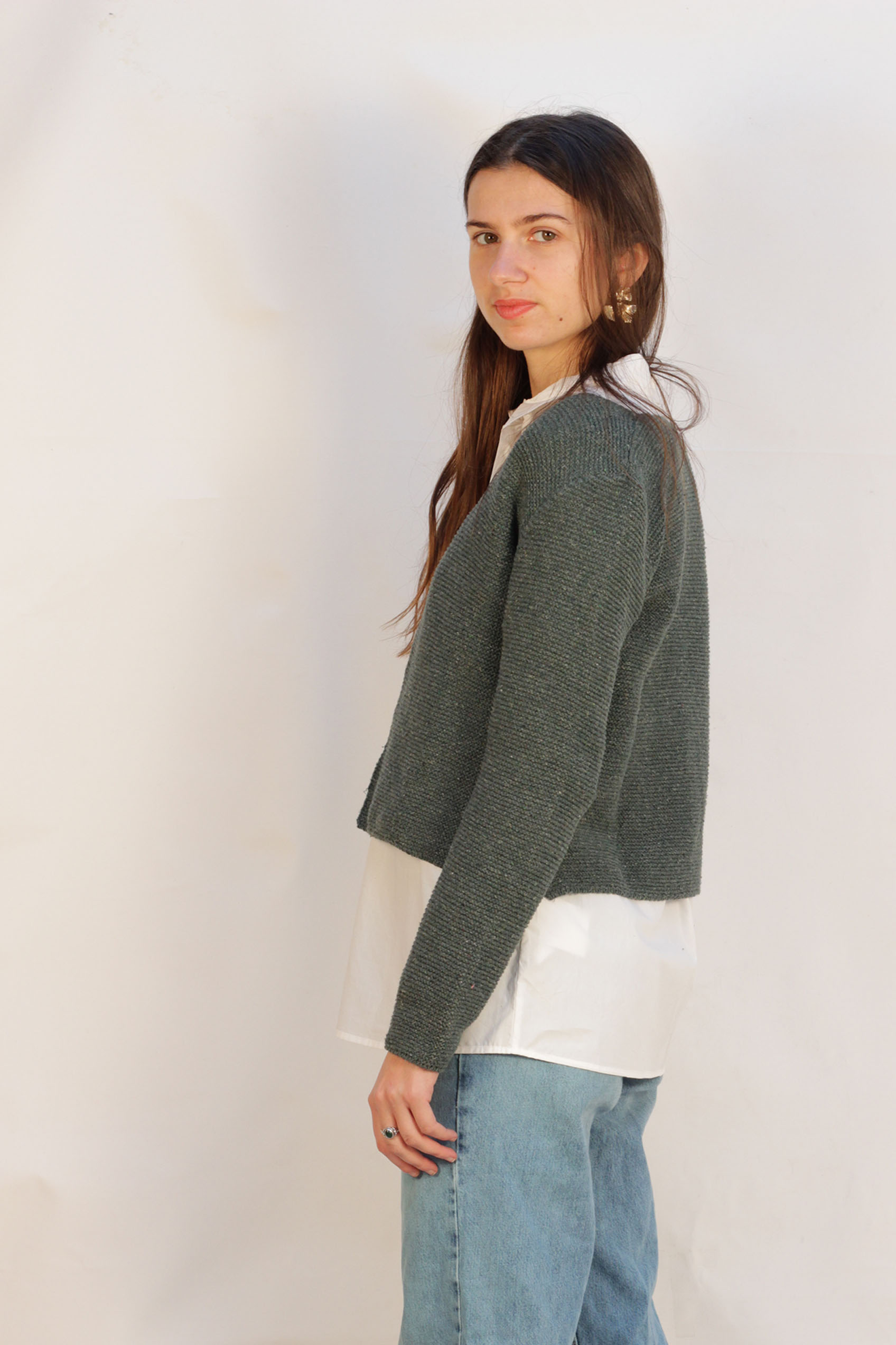 Cardigan Romarin vert de gris 8