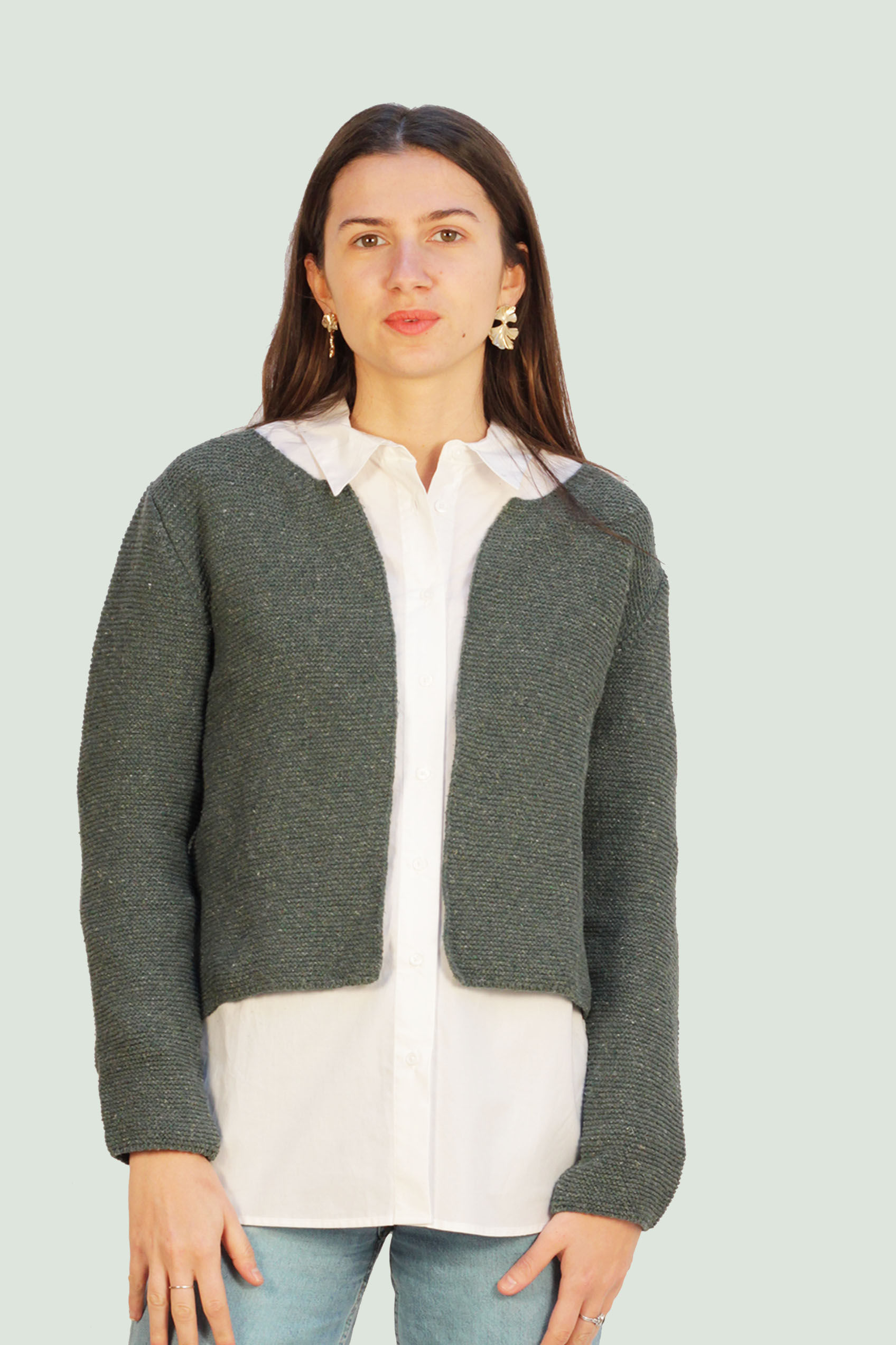 Cardigan Romarin vert de gris 7