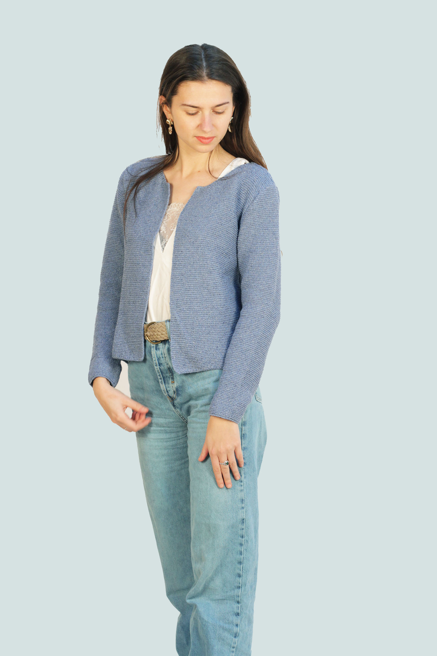 Cardigan Romarin bleu horizon 10