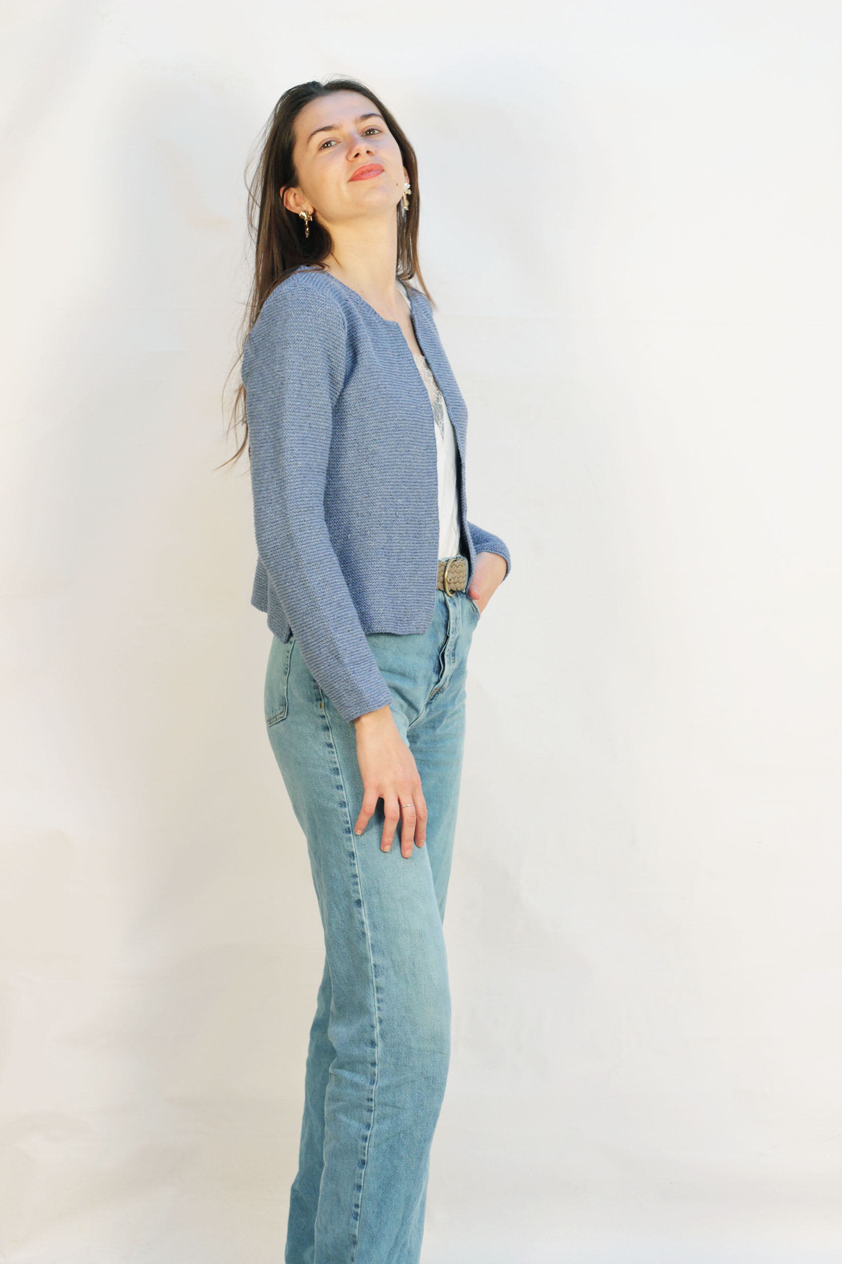 Cardigan Romarin bleu horizon 12