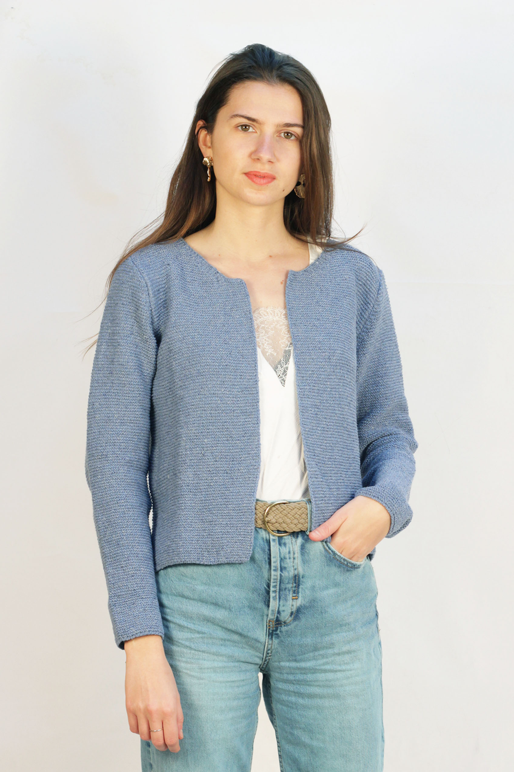 Cardigan Romarin bleu horizon 9