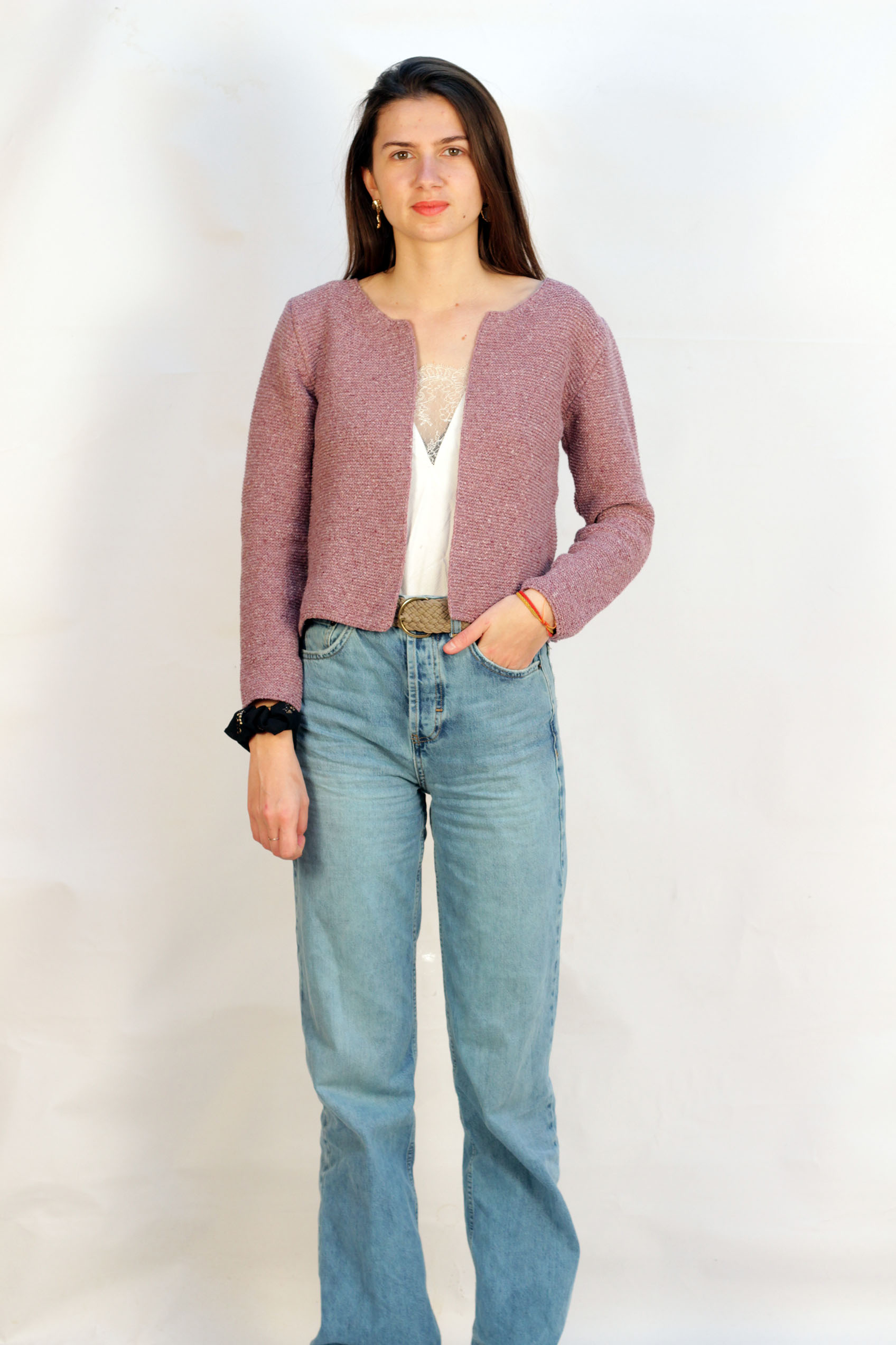 Cardigan Romarin BLEU JEAN -100% Made in France 3