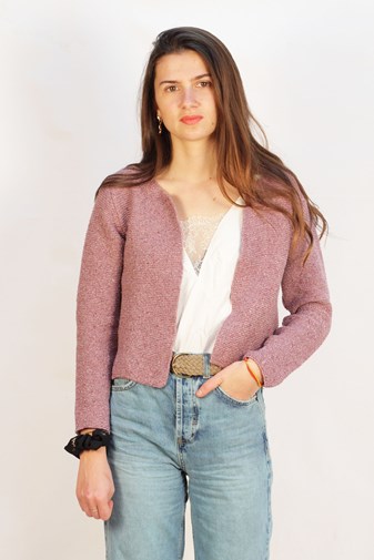 Cardigan Romarin bois de rose